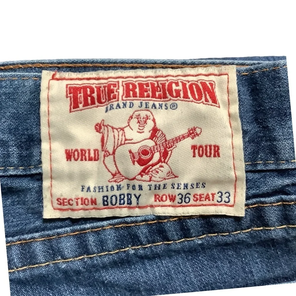 TRUE RELIGION WORLD TOUR‎ Vintage Bobby Straight Jeans - Size 36x33